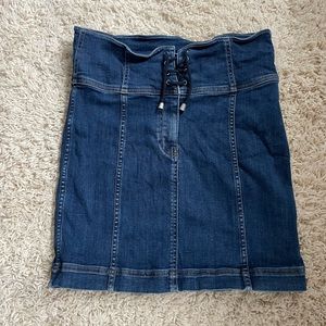 Free People Jean Skirt